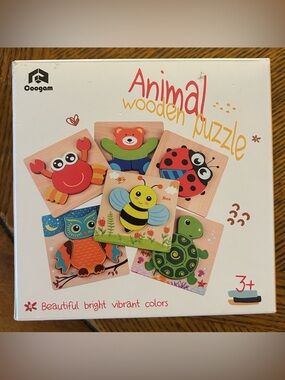 Coogam Animal Wooden Puzzles- Colorful Bee & Friends